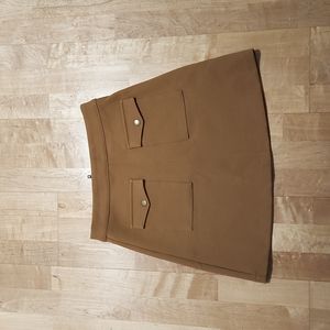 H&M High waisted brown mini skirt